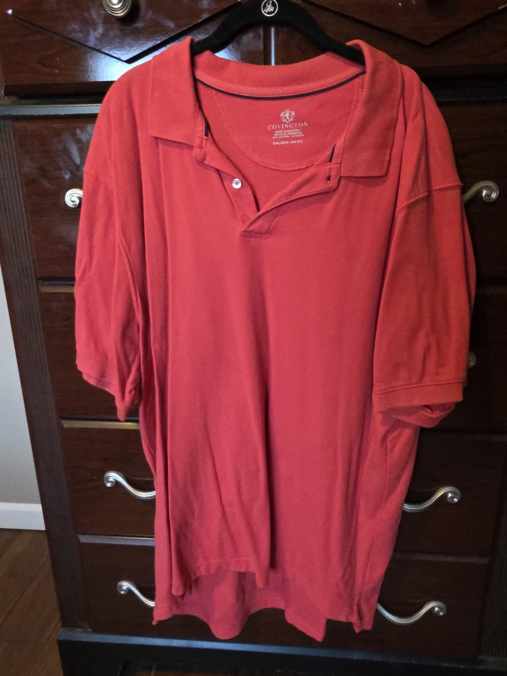 Covington Men's 2xl Red Polo Shirt with Classic Collar